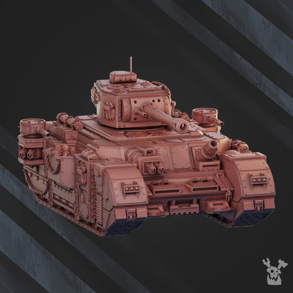Frostborn Division Iron Curtain Great Tank Upgrade, Imperial Army proxy miniature, 28mm heroic scale unpainted resin