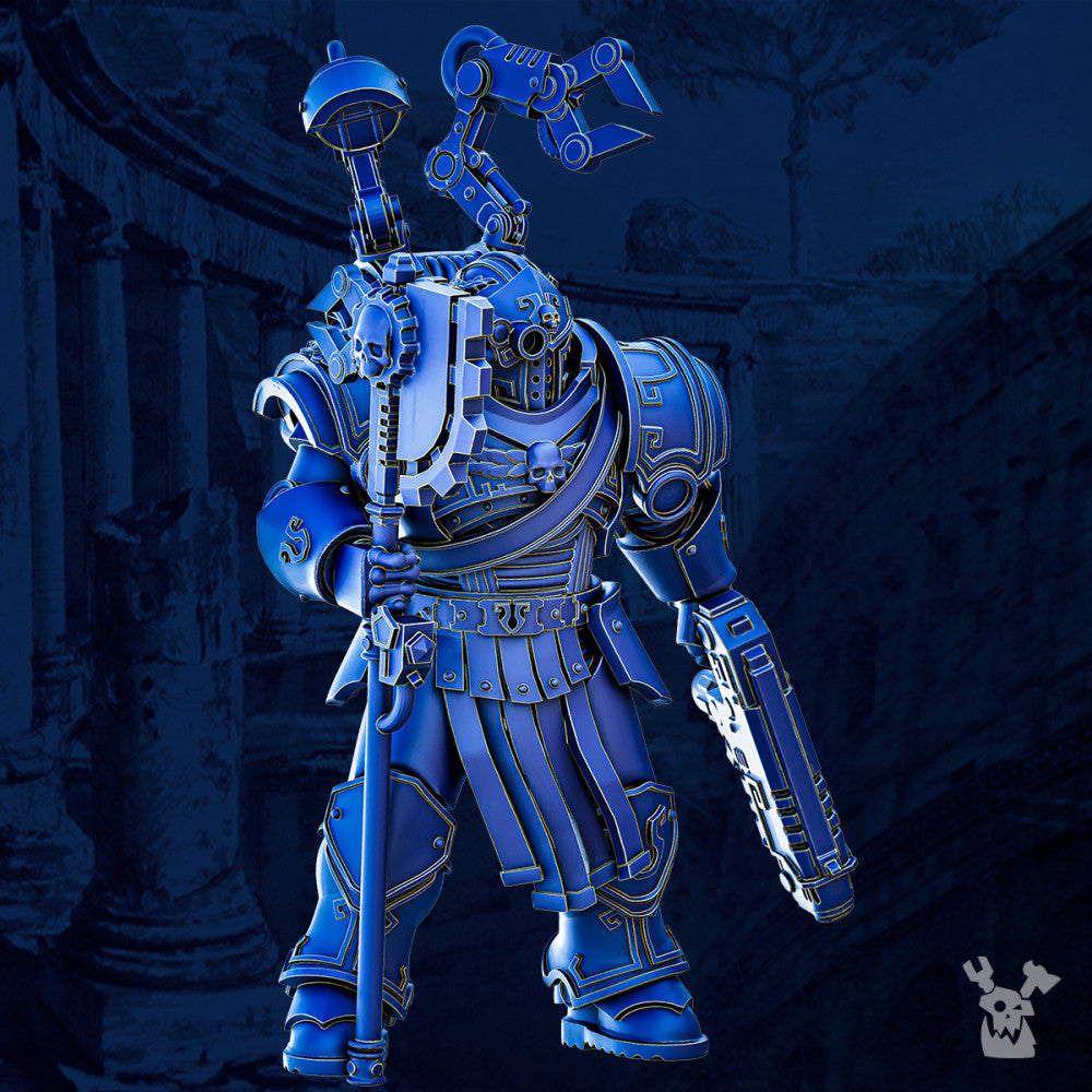 Ultra Knights Mechanic, proxy miniature, 28mm heroic scale unpainted resin, view 2