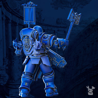 Ultra Knights Priest, proxy miniature, character, 28mm heroic scale unpainted resin, view 3