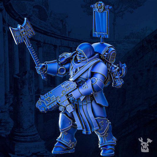 Ultra Knights Priest, proxy miniature, character, 28mm heroic scale unpainted resin, view 2
