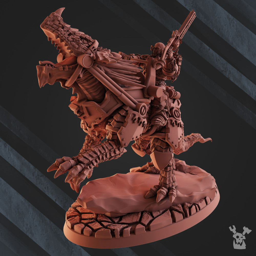 Flame Knights Riders Of Warriors Order (4 Units), proxy miniature, squad, 28mm heroic scale unpainted resin, view 2