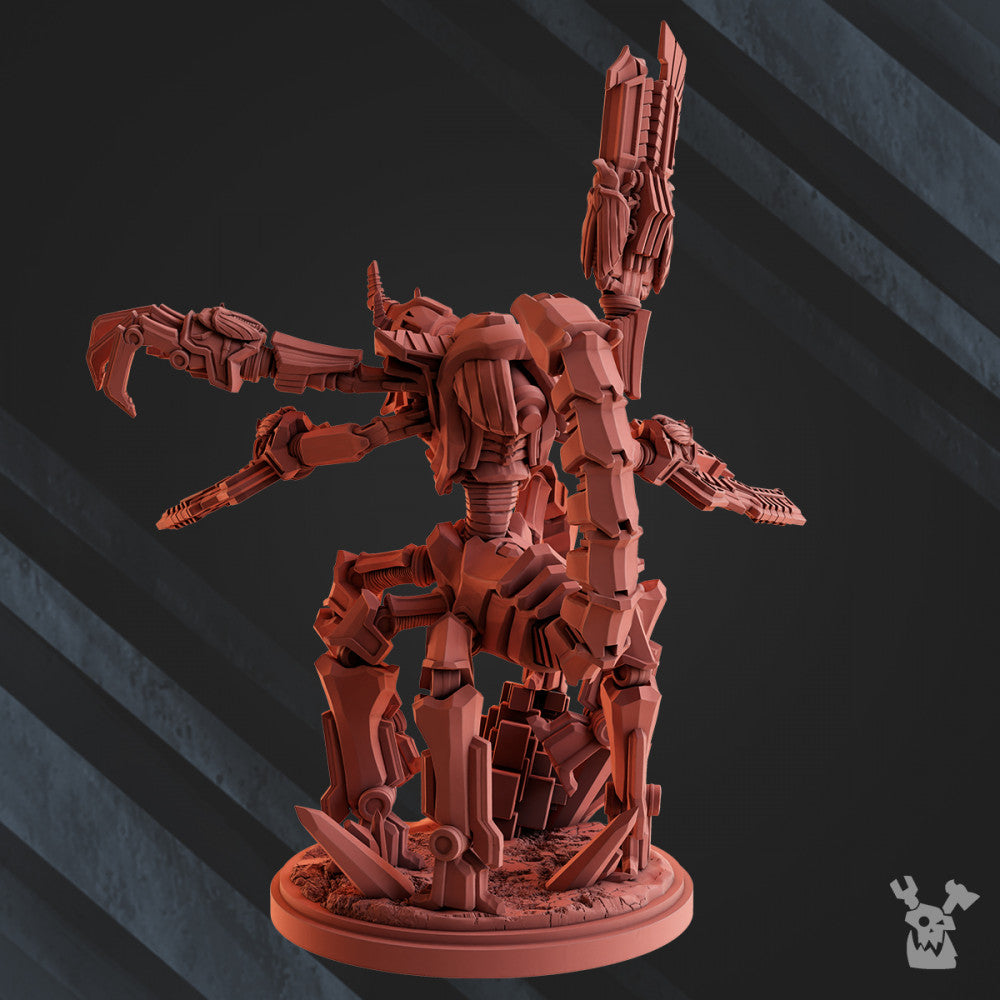 Necro Quadro Scorpion Lord, proxy miniature, character, 28mm heroic scale unpainted resin, view 6