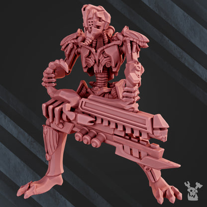 Necro Warrior, proxy miniature, infantry, 28mm heroic scale unpainted resin, view 3