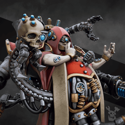 Machine Cult Kardinal, Tech Priests proxy miniature, 28mm heroic scale unpainted resin