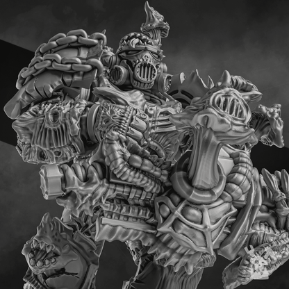 Plague Knights Warriors Doom Mantle (5 Units), proxy miniature, squad, 28mm heroic scale unpainted resin, view 6