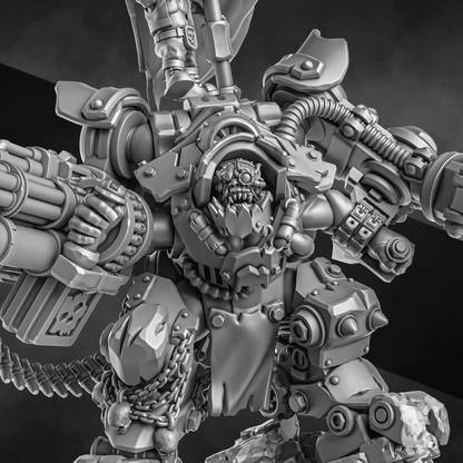 Orks Gharghkool Da Big Wrecka, proxy miniature, 28mm heroic scale unpainted resin, view 3
