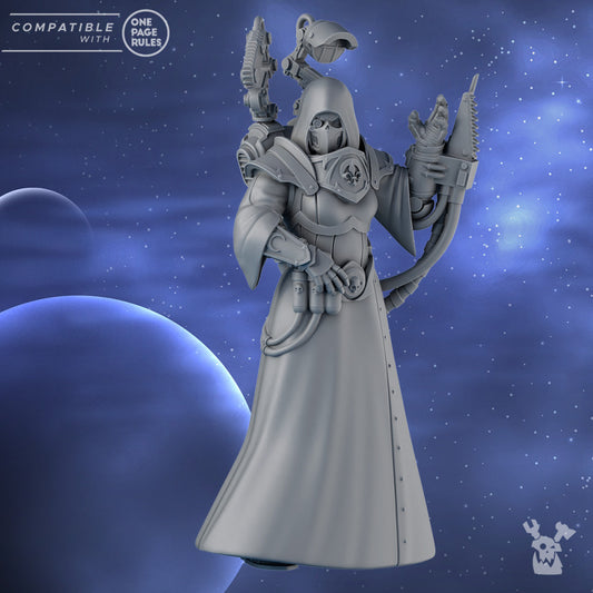 Battle Sisters The Daughter Of Mercy, proxy miniature, 28mm heroic scale unpainted resin