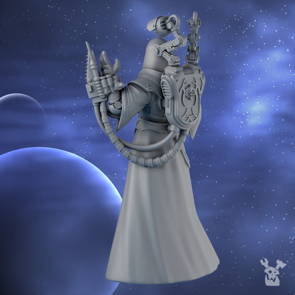 Battle Sisters The Daughter Of Mercy, proxy miniature, 28mm heroic scale unpainted resin, view 2