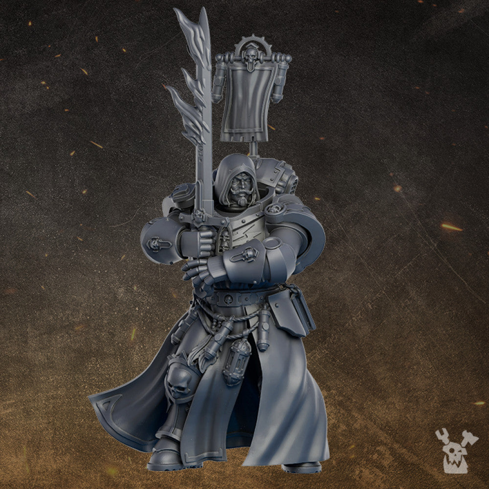 Hooded Knights Merlin Psy Mage, proxy miniature, character, 28mm heroic scale unpainted resin