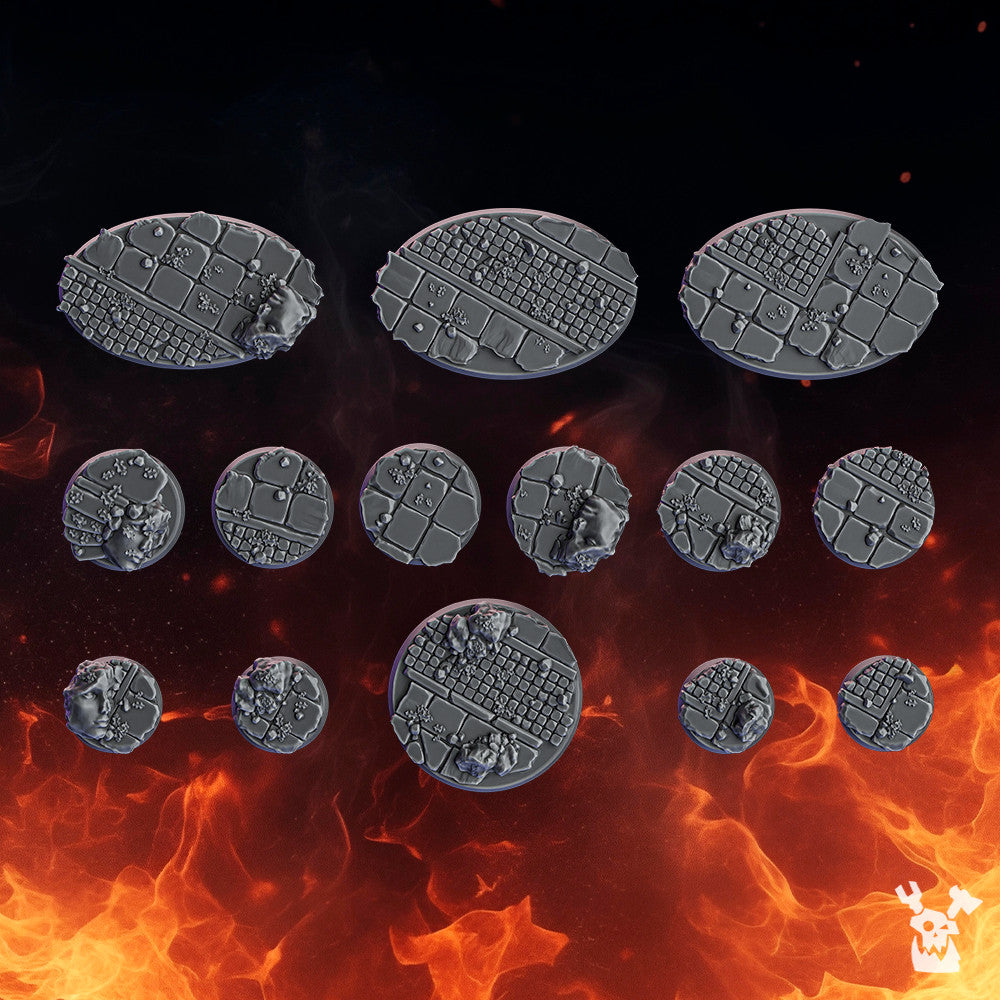Crusader Knights Toppers Set, resin miniature bases, bits, 28mm heroic scale unpainted resin