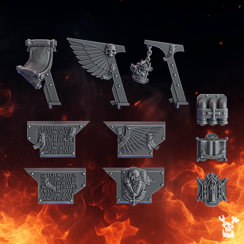 Crusader Knights Bike Bits, resin conversion bits, vehicle, 28mm heroic scale unpainted resin