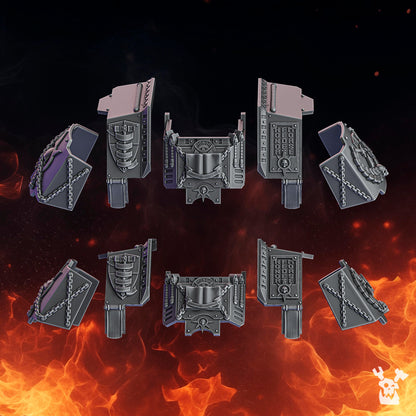 Crusader Knights Warden Stormdread Bits Set, resin conversion bits, walker, 28mm heroic scale, view 2