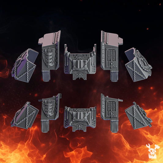 Crusader Knights Warden Stormdread Bits Set, resin conversion bits, walker, 28mm heroic scale, view 2