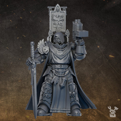 Hooded Knights Sir Percival, proxy miniature, character, 28mm heroic scale unpainted resin