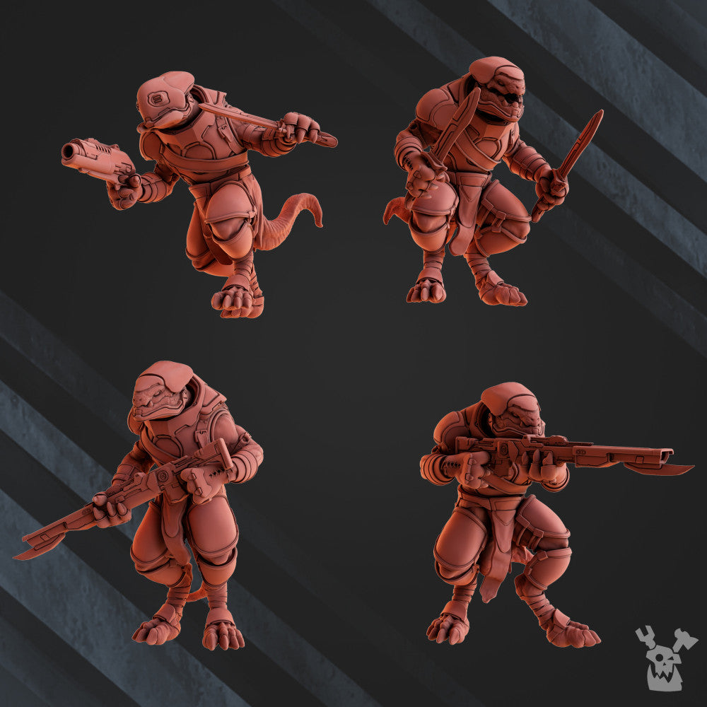 Tuai Primitive Hunters Tribe T2, proxy miniature, 28mm heroic scale unpainted resin, view 4