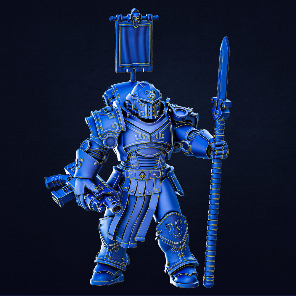 Ultra Knights Prime Armored Space Soldier, proxy miniature, infantry, 28mm heroic scale unpainted resin