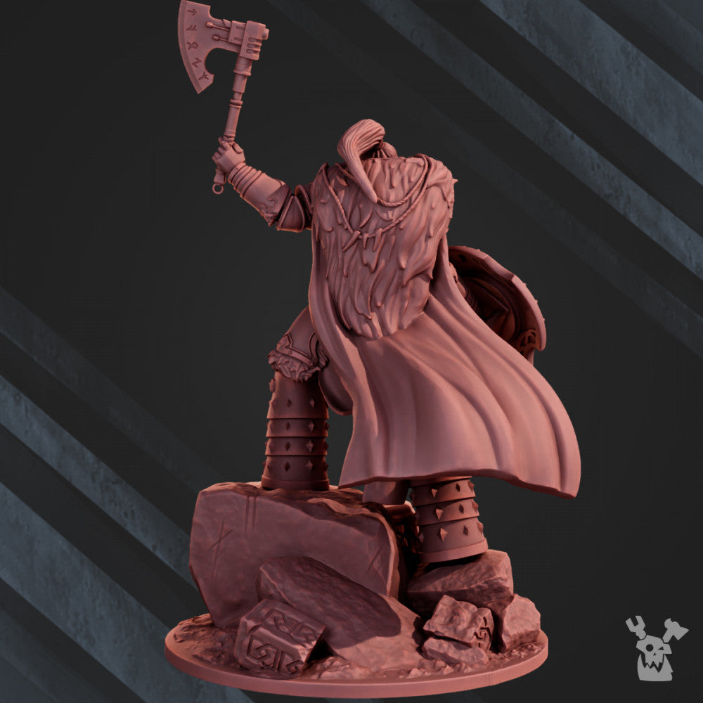 The Wolf Queen, Space Knights proxy miniature, character, 28mm heroic scale unpainted resin, view 3