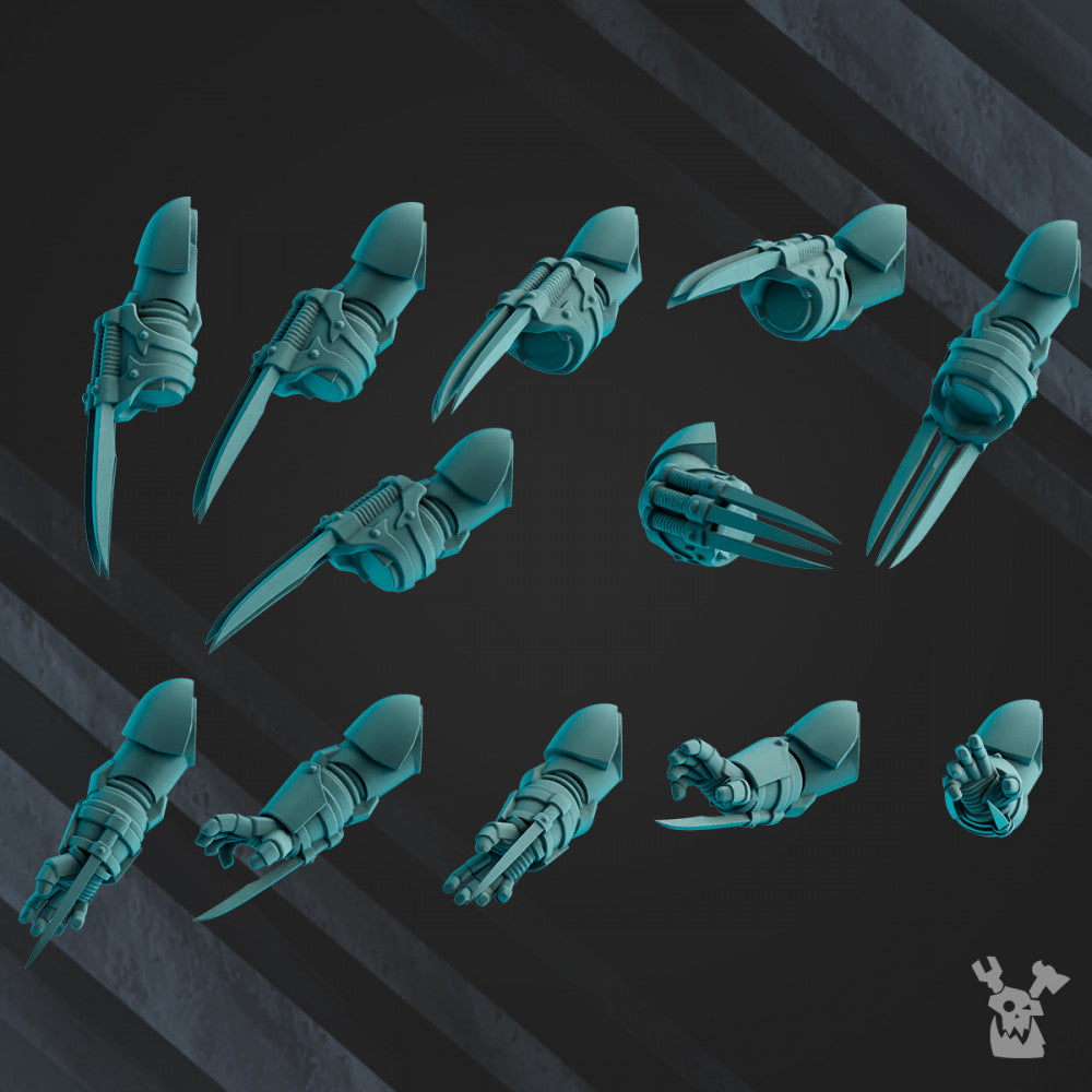 Space Knights Assault Brothers Squad Build Kit, proxy miniature, 28mm heroic scale unpainted resin, view 5