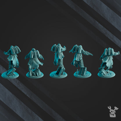 Space Knights Assault Brothers Squad Build Kit, proxy miniature, 28mm heroic scale unpainted resin, view 2