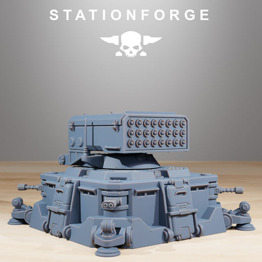 Space Knights Bunker, proxy miniature, terrain, 28mm heroic scale unpainted resin, view 2