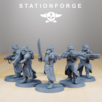 Grim Guard Evaporators, Imperial Army proxy miniature, infantry, 28mm heroic scale unpainted resin