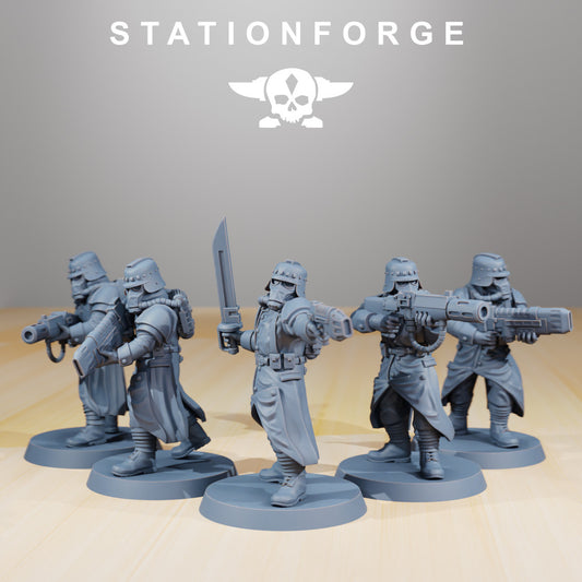 Grim Guard Evaporators, Imperial Army proxy miniature, infantry, 28mm heroic scale unpainted resin