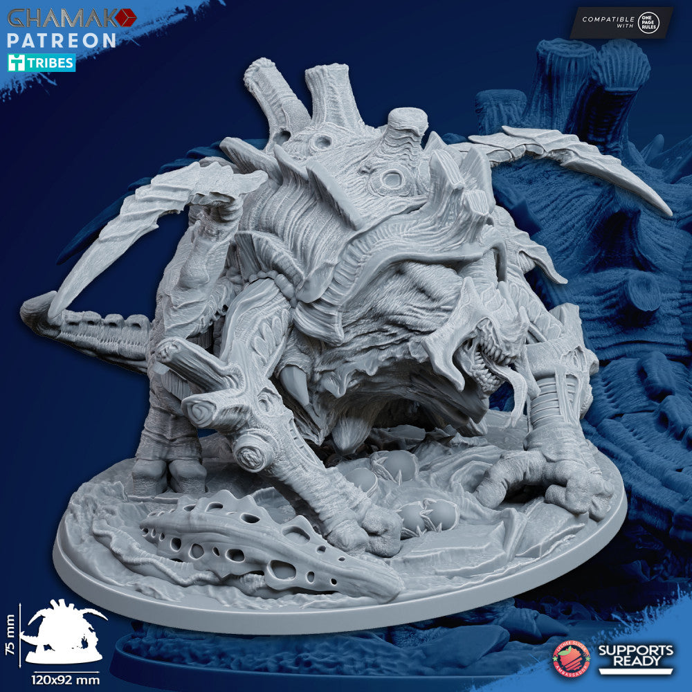 Bio Swarm Mother Of The Swarm, proxy miniature, character, 28mm heroic scale unpainted resin