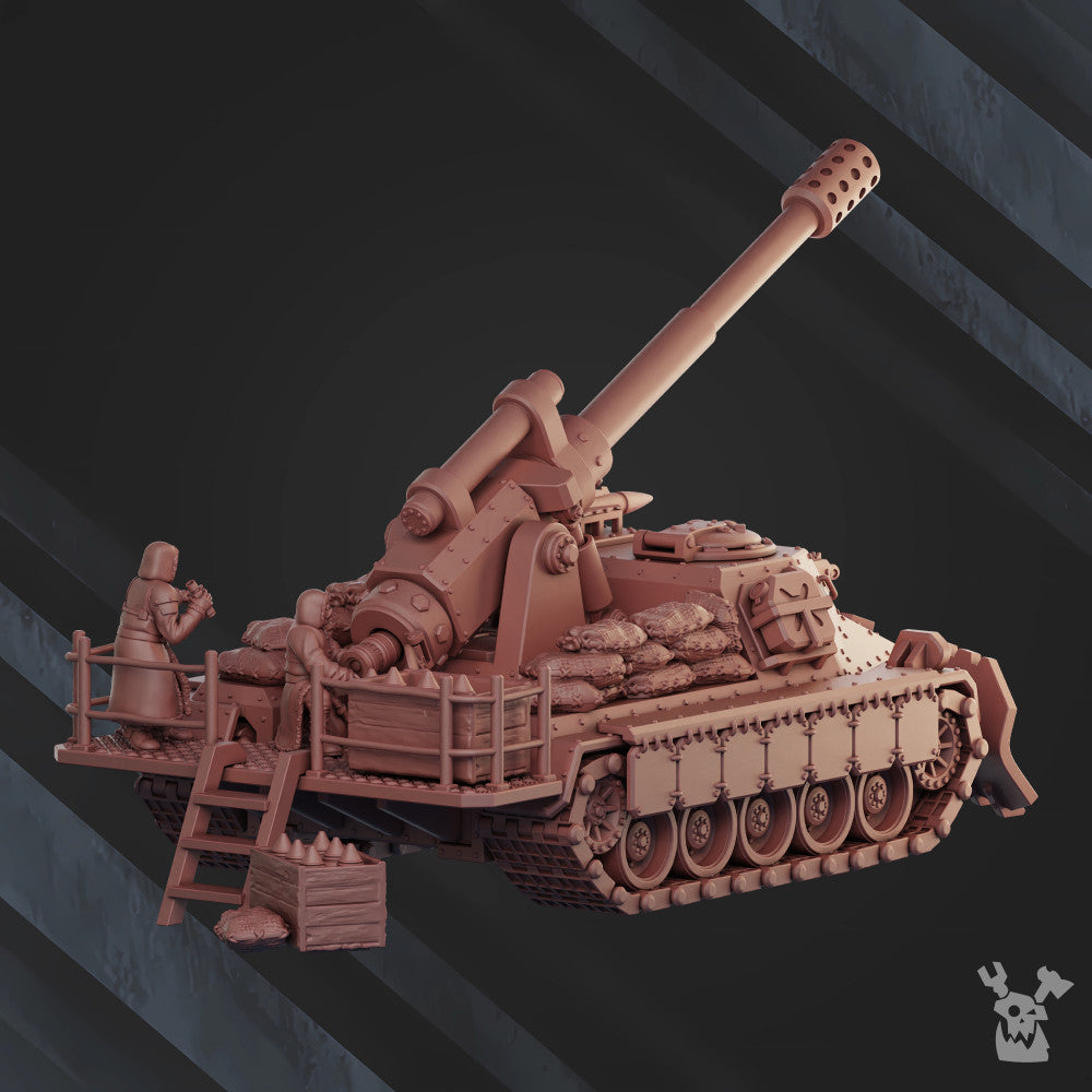 Frostborn Division Self Propelled Artillery Ia7 Ice Avalanche, Imperial Army proxy miniature, 28mm heroic scale, view 2