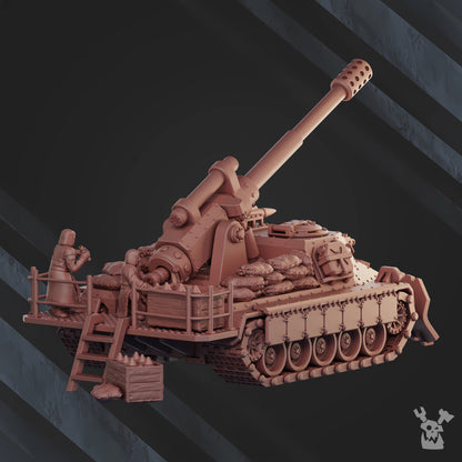 Frostborn Division Self Propelled Artillery Ia7 Ice Avalanche, Imperial Army proxy miniature, 28mm heroic scale, view 2