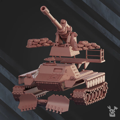 Frostborn Division Self Propelled Artillery Ia7 Ice Avalanche, Imperial Army proxy miniature, 28mm heroic scale, view 3