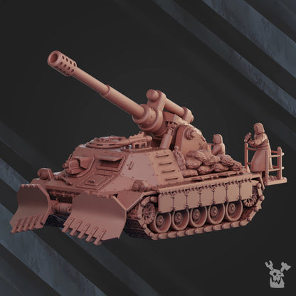 Frostborn Division Self Propelled Artillery Ia7 Ice Avalanche, Imperial Army proxy miniature, 28mm heroic scale unpainted res