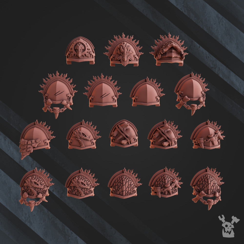 Flame Knights Riders Of Warriors Order (4 Units), proxy miniature, squad, 28mm heroic scale unpainted resin, view 5
