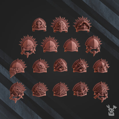 Flame Knights Riders Of Warriors Order (4 Units), proxy miniature, squad, 28mm heroic scale unpainted resin, view 5
