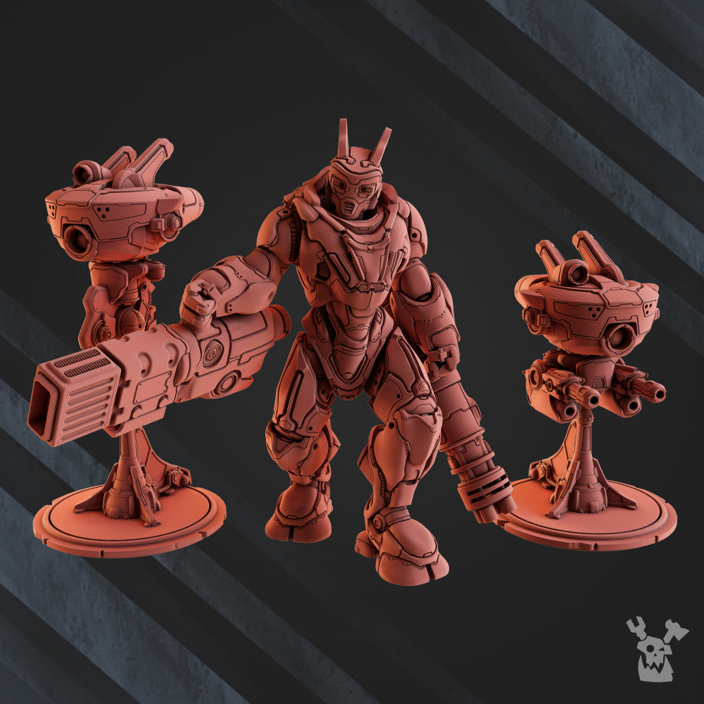 Tuai Shock Leader, proxy miniature, character, 28mm heroic scale unpainted resin, view 4