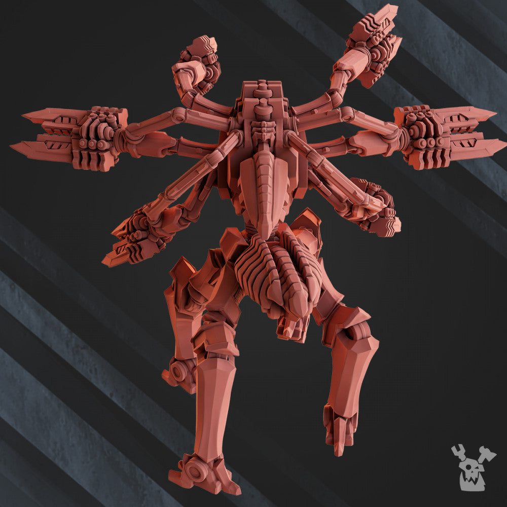 Necro Quadro Scorpion Pistoleer, proxy miniature, 28mm heroic scale unpainted resin, view 2