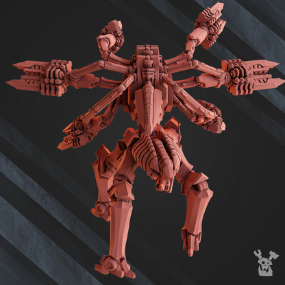 Necro Quadro Scorpion Pistoleer, proxy miniature, 28mm heroic scale unpainted resin, view 2