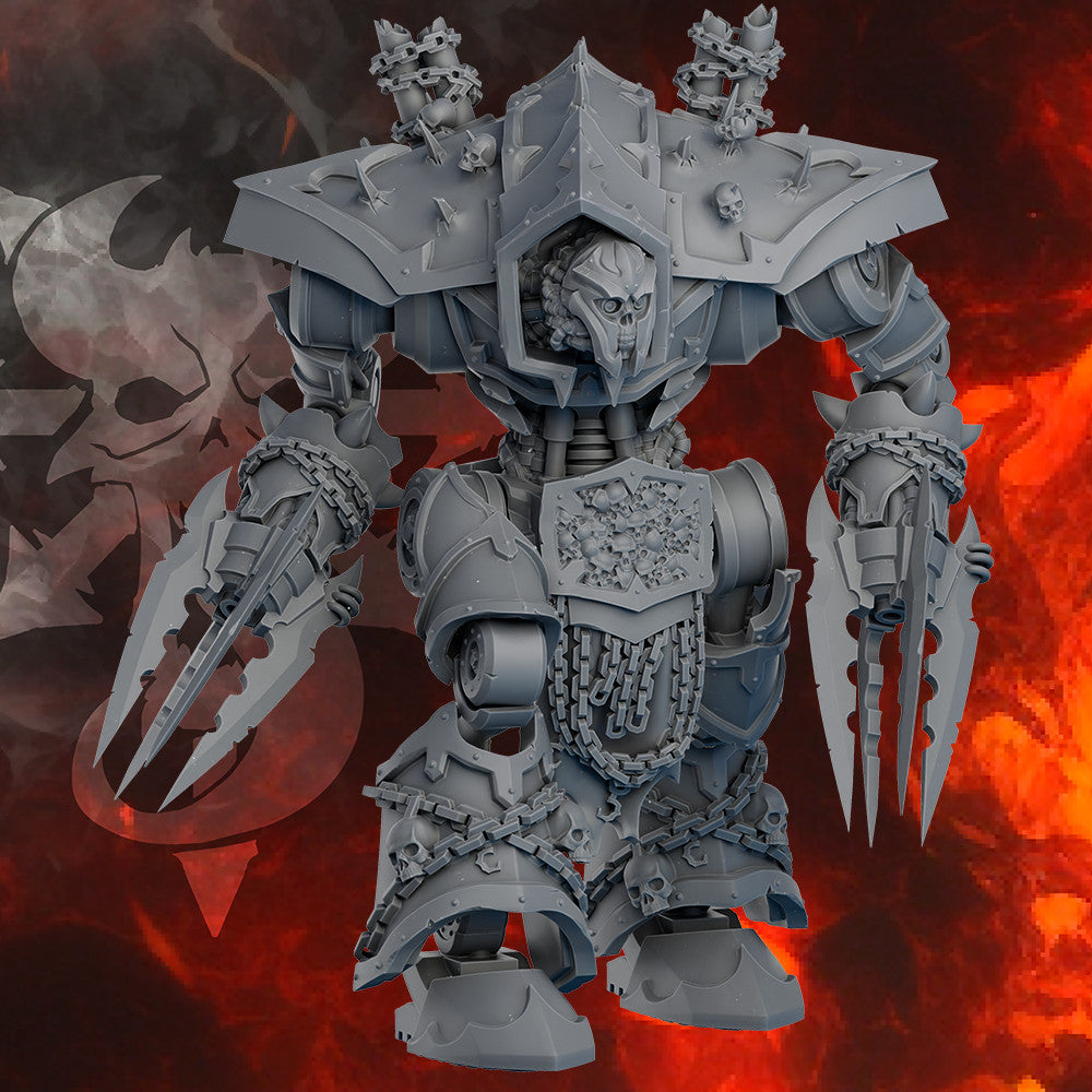 Necro Heavy Annihilator V2, proxy miniature, 28mm heroic scale unpainted resin, view 2