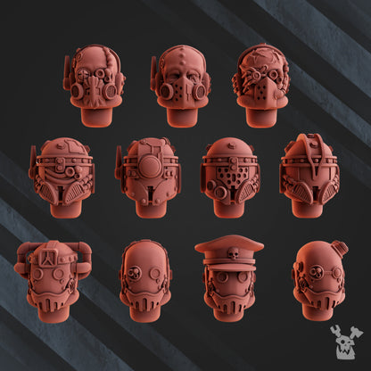 Machine Cult Stalkers, Tech Priests proxy miniature, scout, 28mm heroic scale unpainted resin, view 6