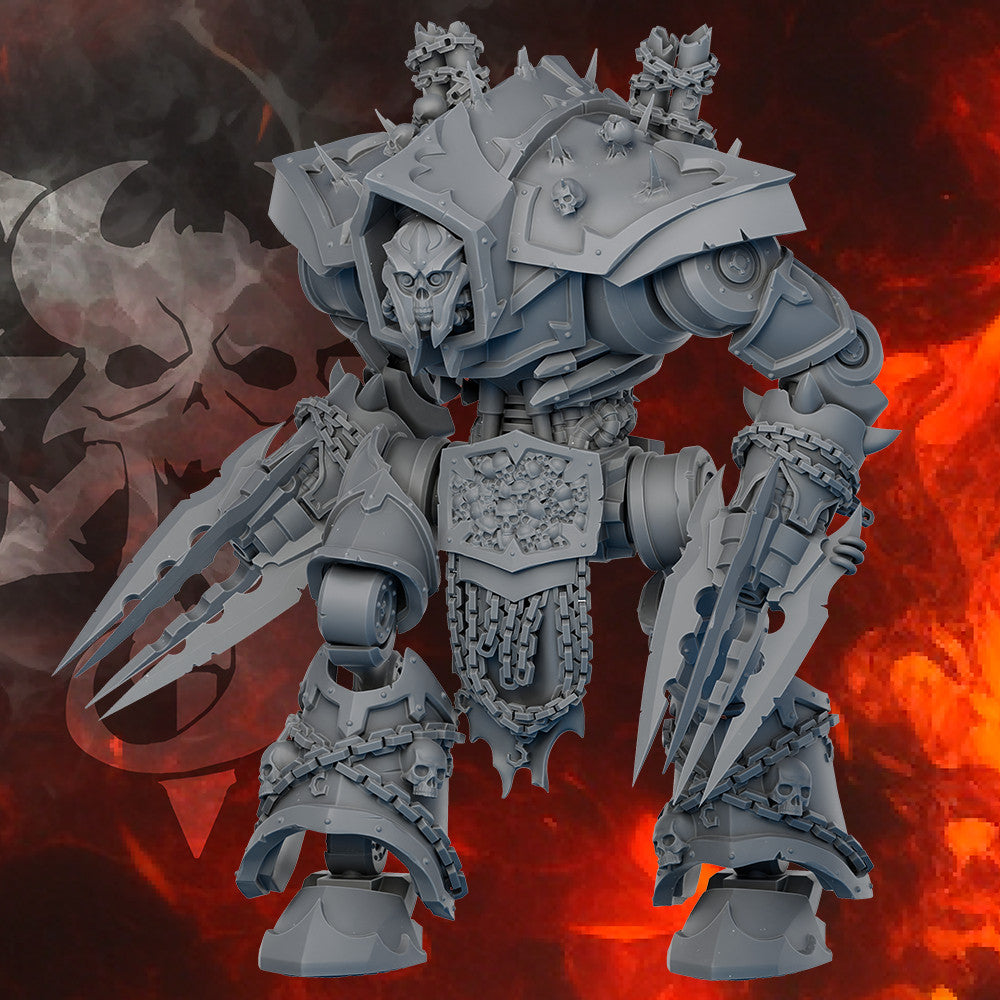 Dark Dark Space Knights Annihilator, Dark Space Knights proxy miniature, 28mm heroic scale unpainted resin