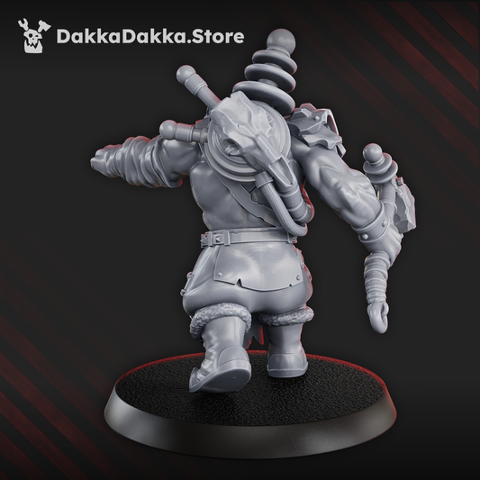 Orks Tech Boy, proxy miniature, 28mm heroic scale unpainted resin, view 2