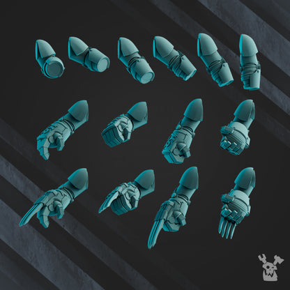 Space Knights Destroyers Squad, proxy miniature, 28mm heroic scale unpainted resin, view 6