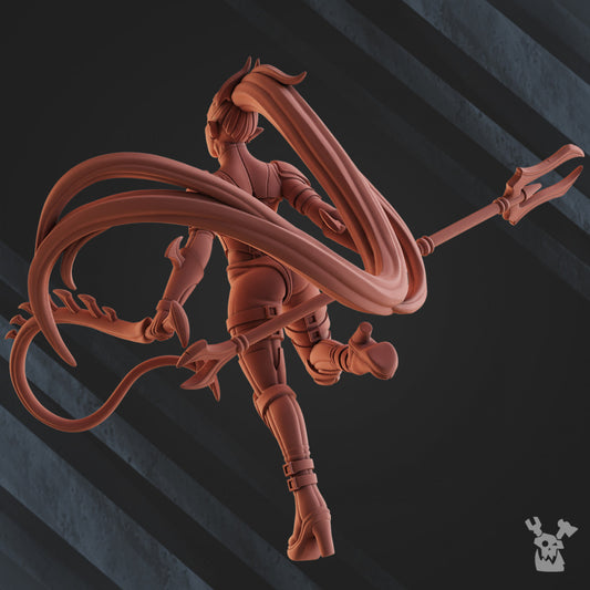 Dark Eldar Witches Mistress, proxy miniature, 28mm heroic scale unpainted resin