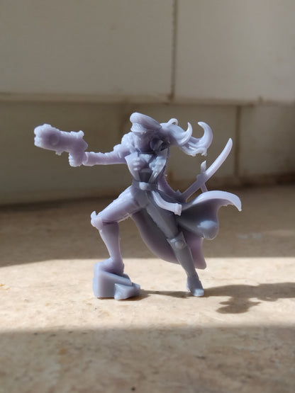 Firstborn Commissar, Imperial Army proxy miniature, 28mm heroic scale unpainted resin, view 5