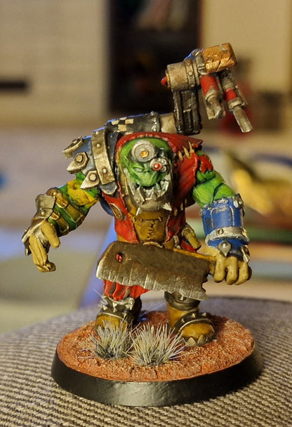 Orks Medic Boy, proxy miniature, character, 28mm heroic scale unpainted resin, view 2