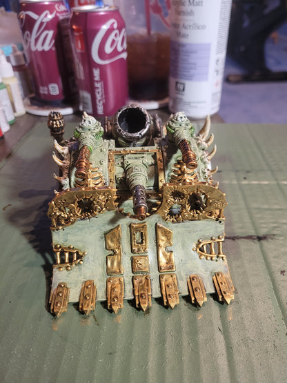 Plague Knights Creeper Tank, proxy miniature, 28mm heroic scale unpainted resin, view 2