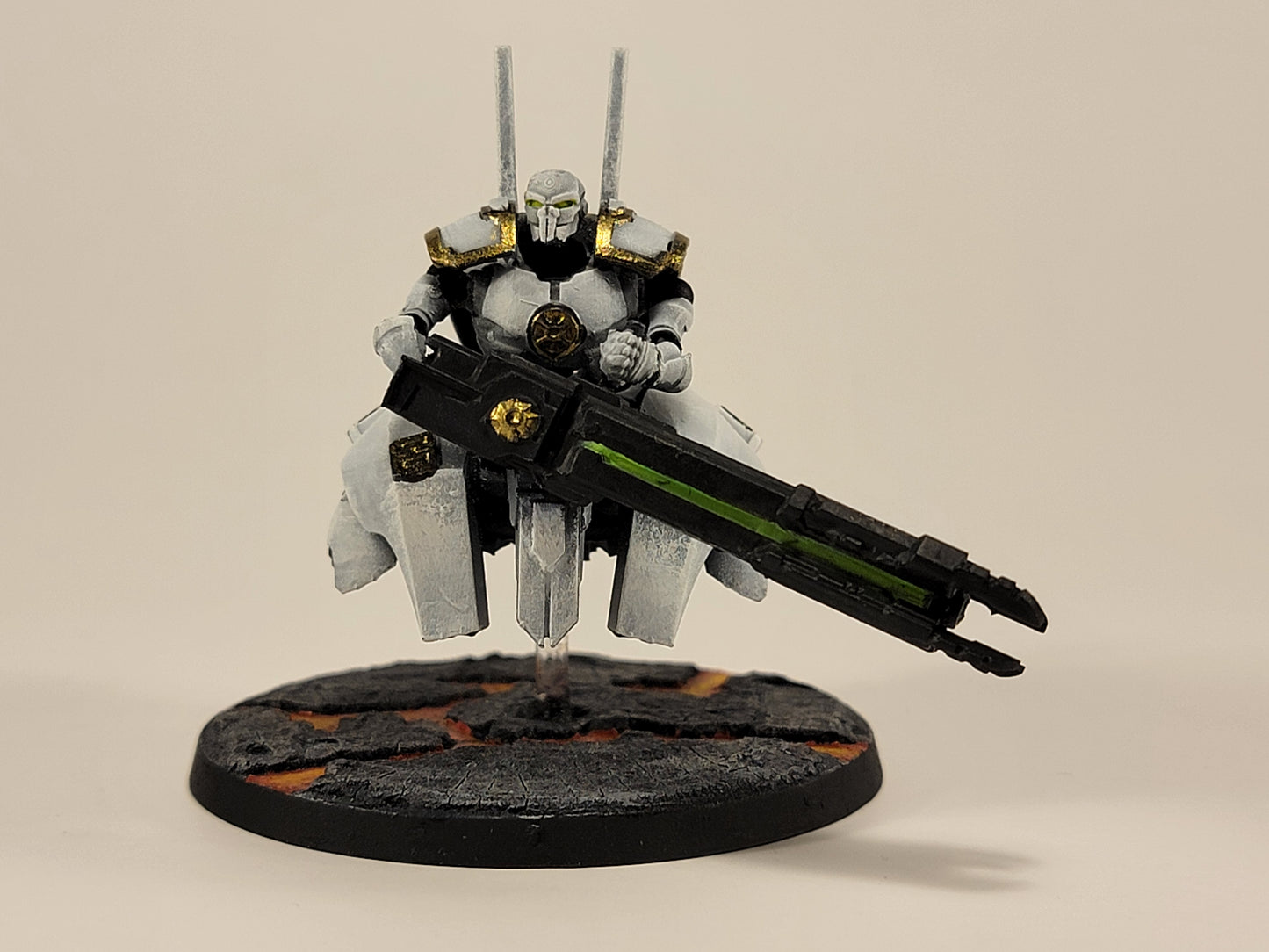 Necro Armored Flying Soldier V2, proxy miniature, flyer, 28mm heroic scale unpainted resin, view 4