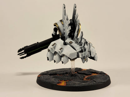 Necro Armored Flying Soldier V1, proxy miniature, flyer, 28mm heroic scale unpainted resin, view 5