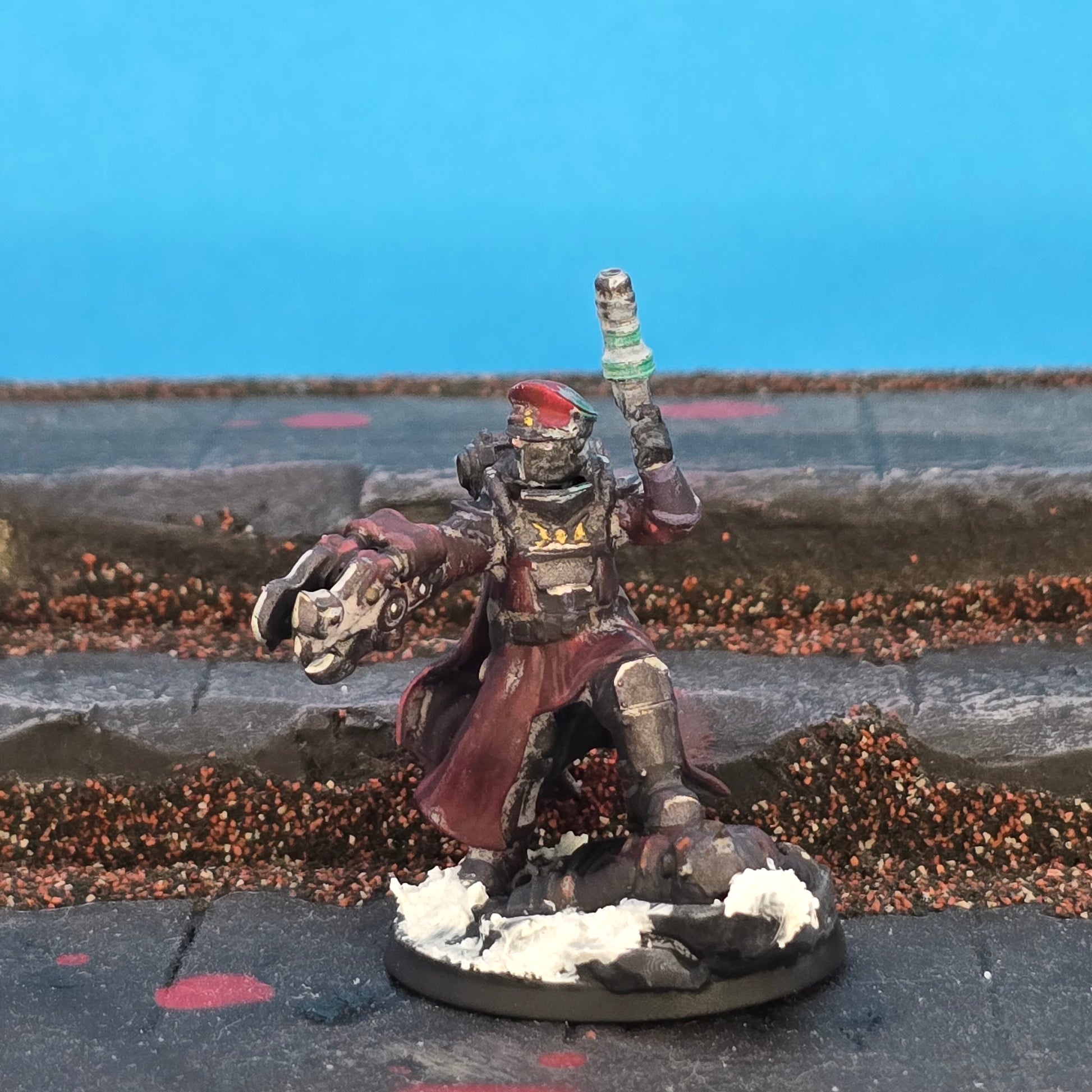 Imperial Army Dawnguard Commissar, 28mm heroic scale unpainted resin