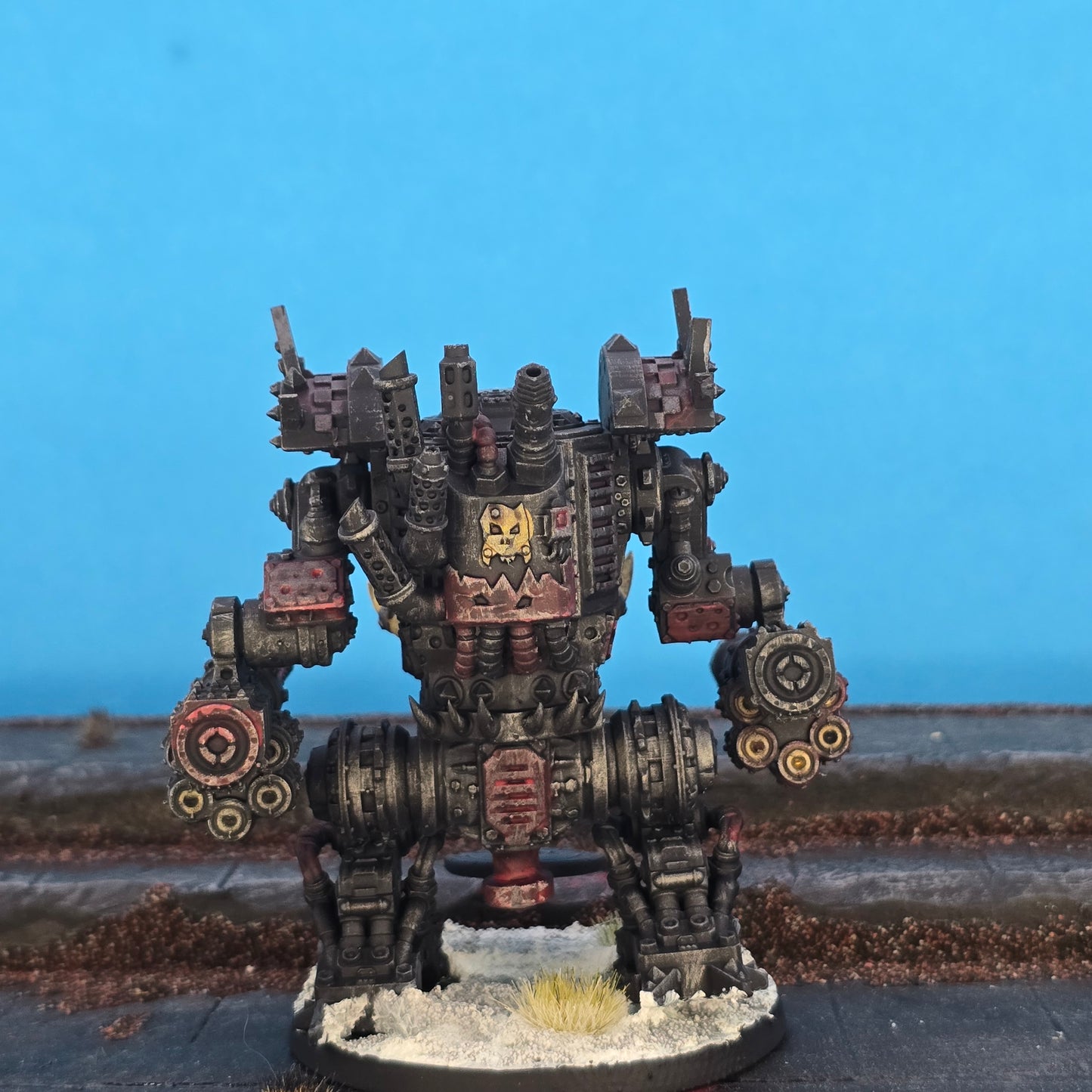 Orks Deff Box, proxy miniature, 28mm heroic scale unpainted resin, view 3