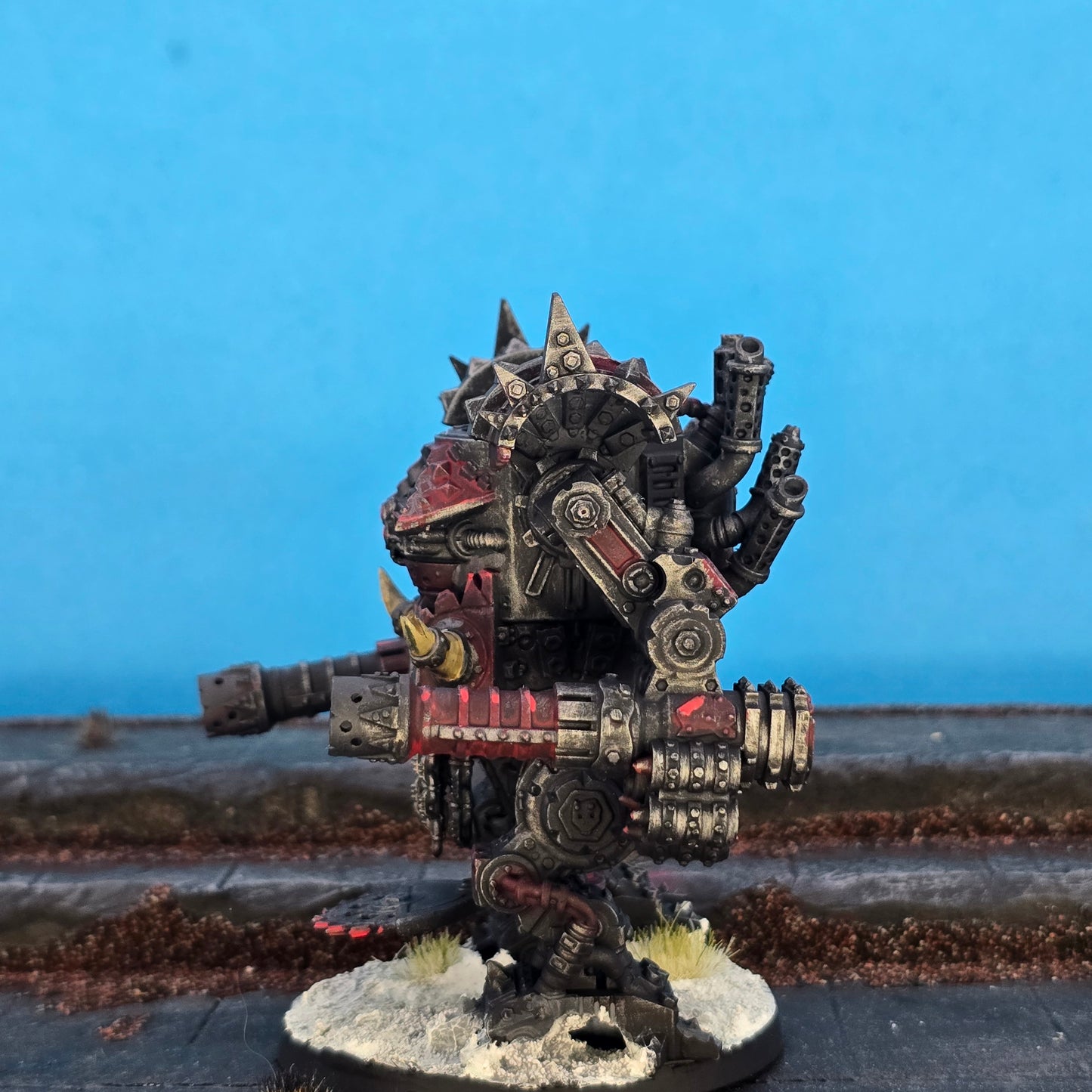 Orks Deff Box, proxy miniature, 28mm heroic scale unpainted resin, view 4